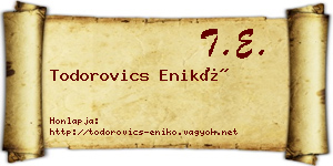 Todorovics Enikő névjegykártya