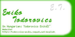 eniko todorovics business card